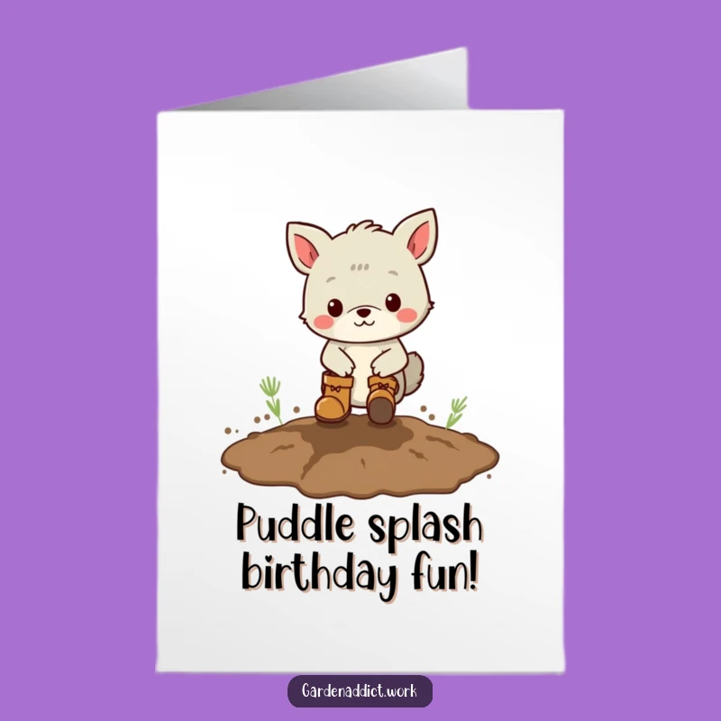 Free Printable Birthday Card: Muddy Animal Boots - Funny Downloadable Bash Gift