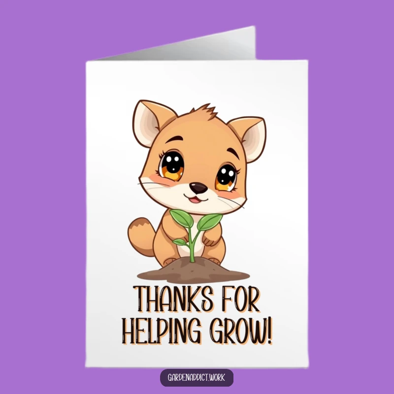 Free Printable Thank You Card: Curious Animal Appreciation - Downloadable Gratitude Gift