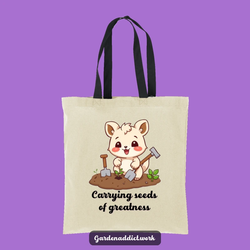 Funny Garden Squirrel Tote Bag: Joyful Tiller for Stylish, Humorous Shopping